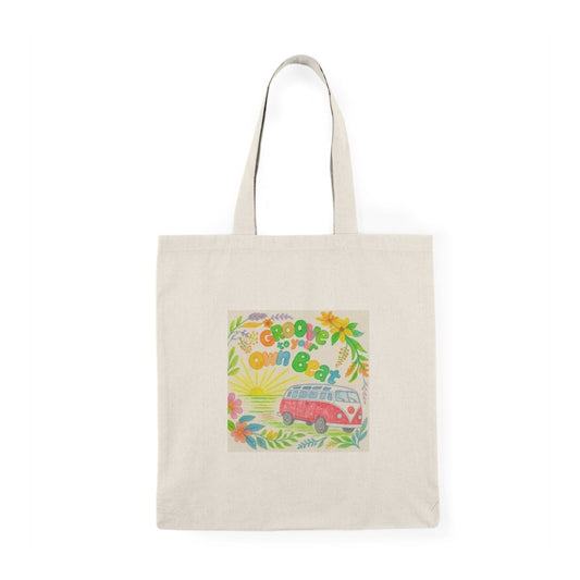 Groove To Your Own Beat Natural Tote Bag - Eco - Friendly Canvas Bag for Music Lovers - MoonShadow Creations