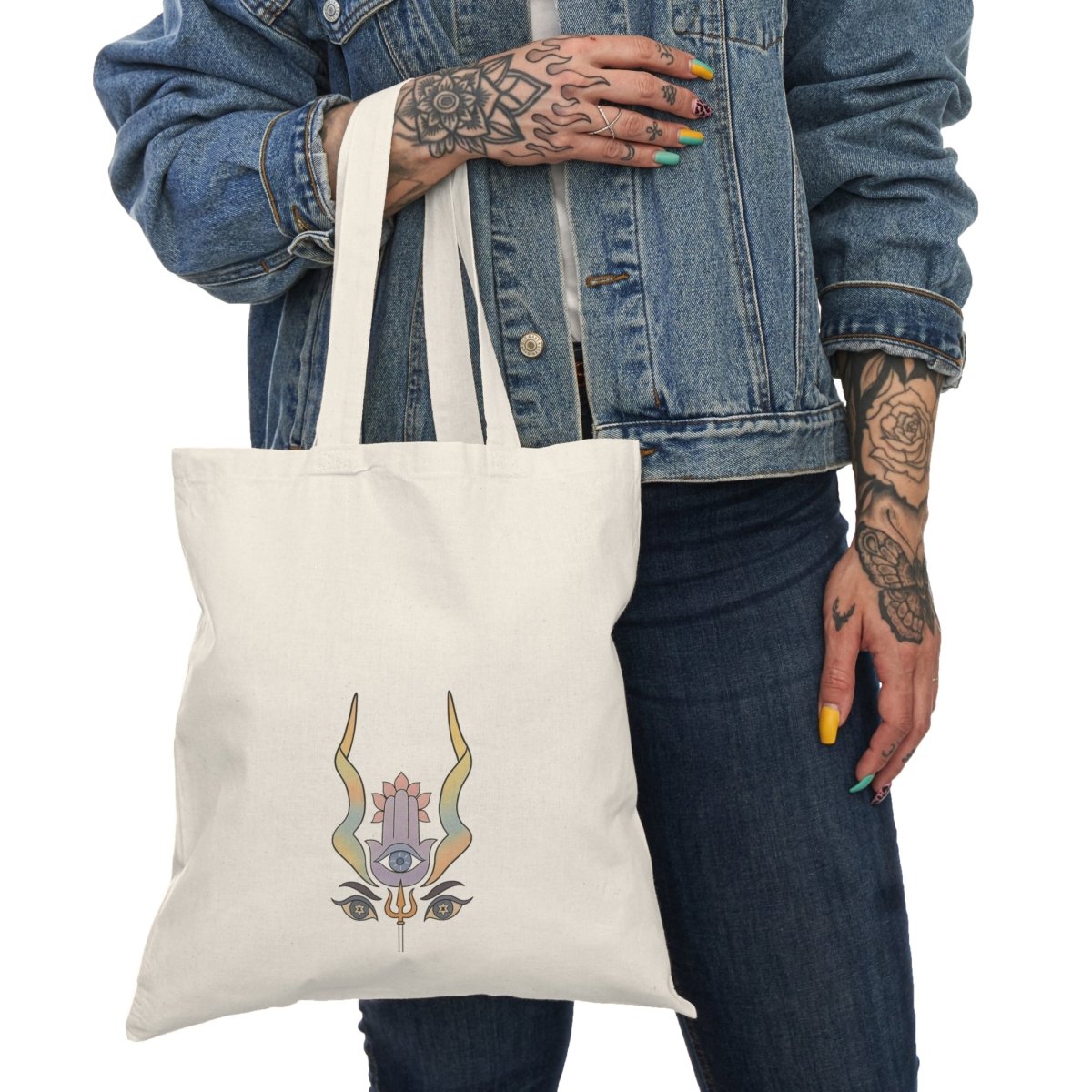 Mystical Eye Canvas Tote Bag - Eco - Friendly & Stylish - MoonShadow Creations