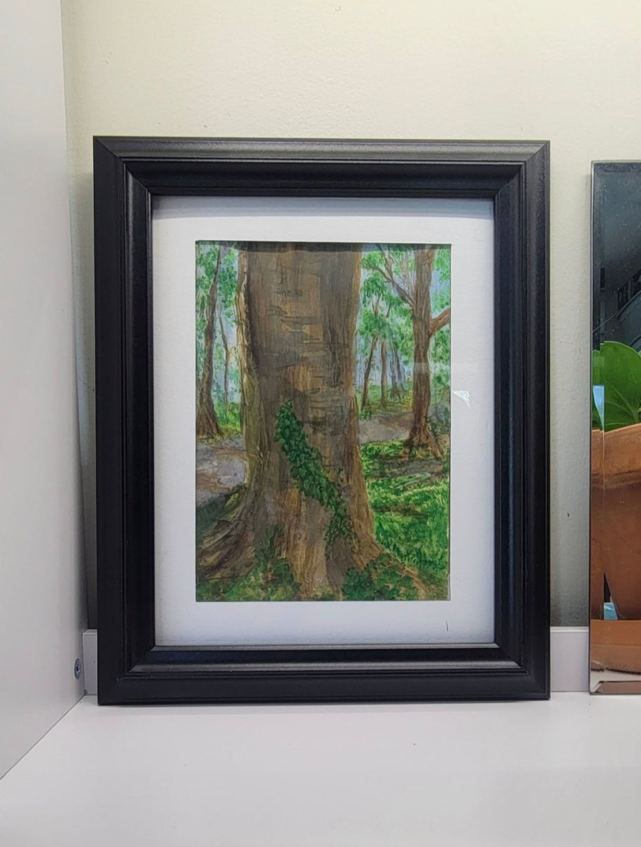 You Look Good In Blue (Original Painting) 8"x10" Frame - Aisel Thakur