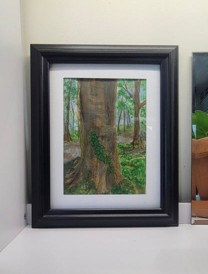 You Look Good In Blue (Original Painting) 8"x10" Frame - Aisel Thakur