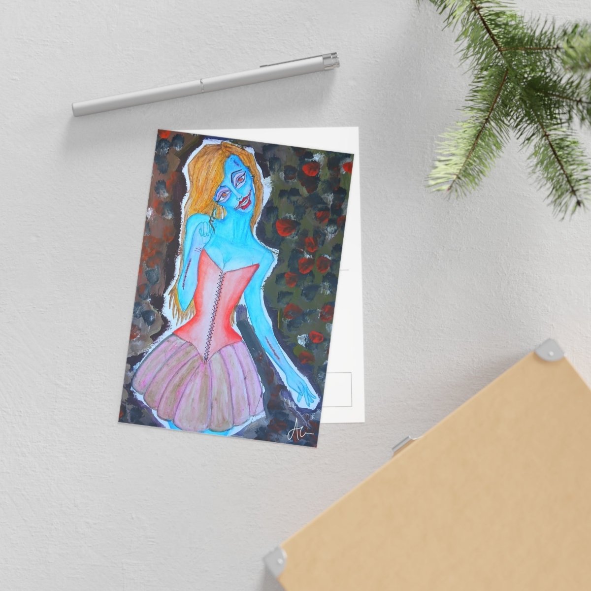 Do I Scare You? Postcard print. - MoonShadow Creations