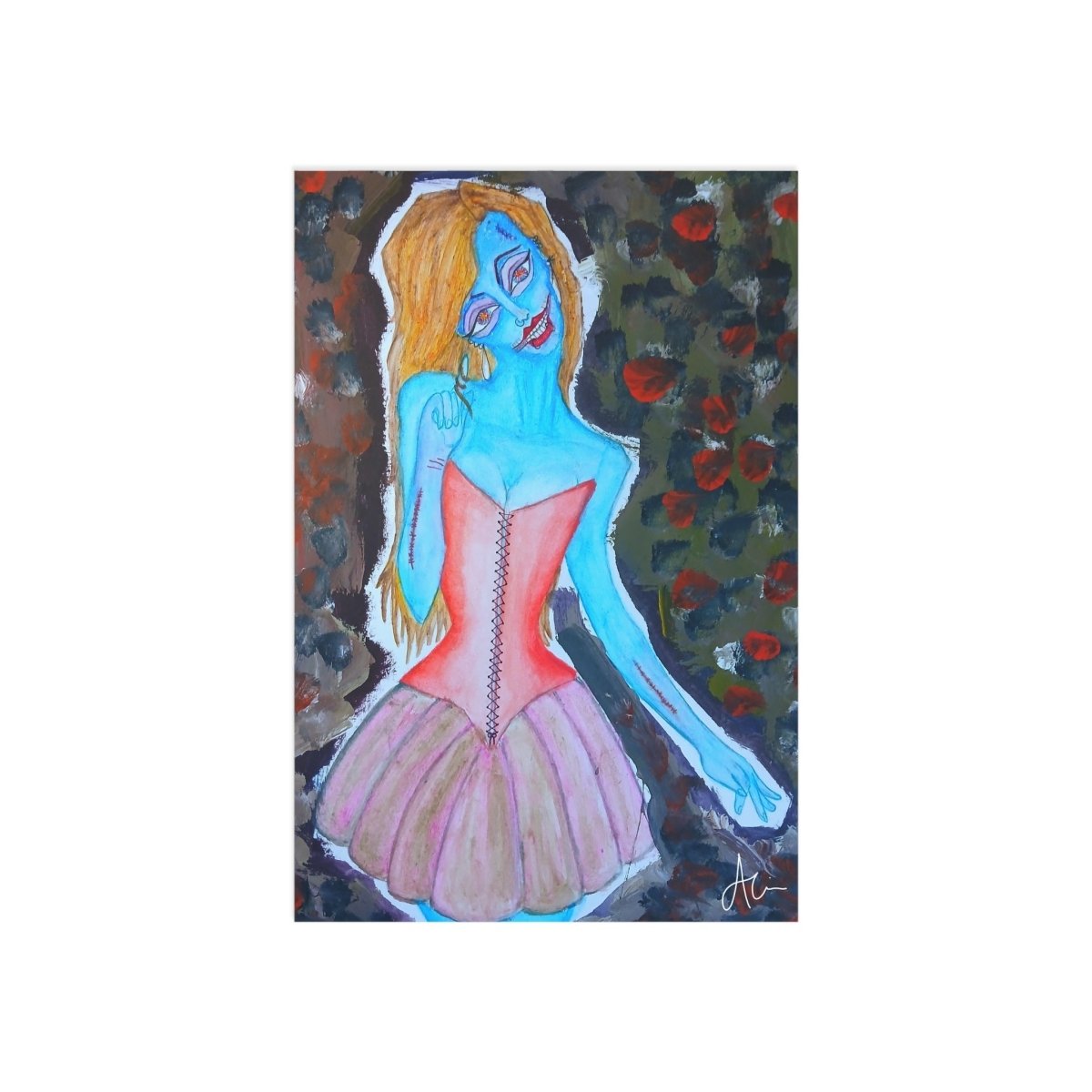Do I Scare You? Postcard print. - MoonShadow Creations